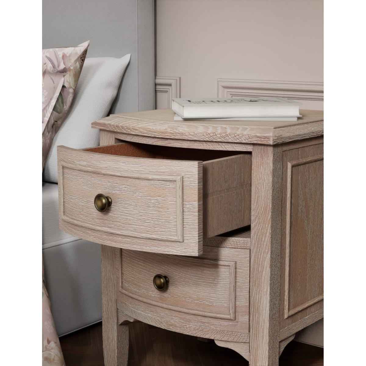 M&S Crescent 2 Drawer Bedside Table - Natural, Natural – image 5
