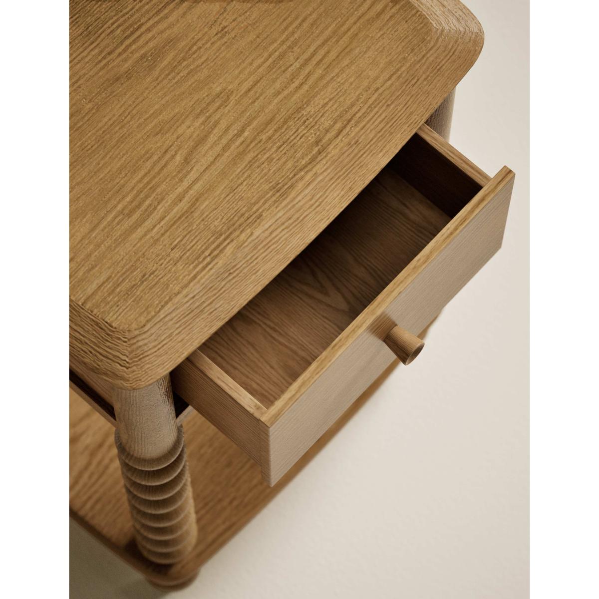 M&S Collection Evelyn Bobbin Bedside Table - Dark Honey, Dark Honey – image 4