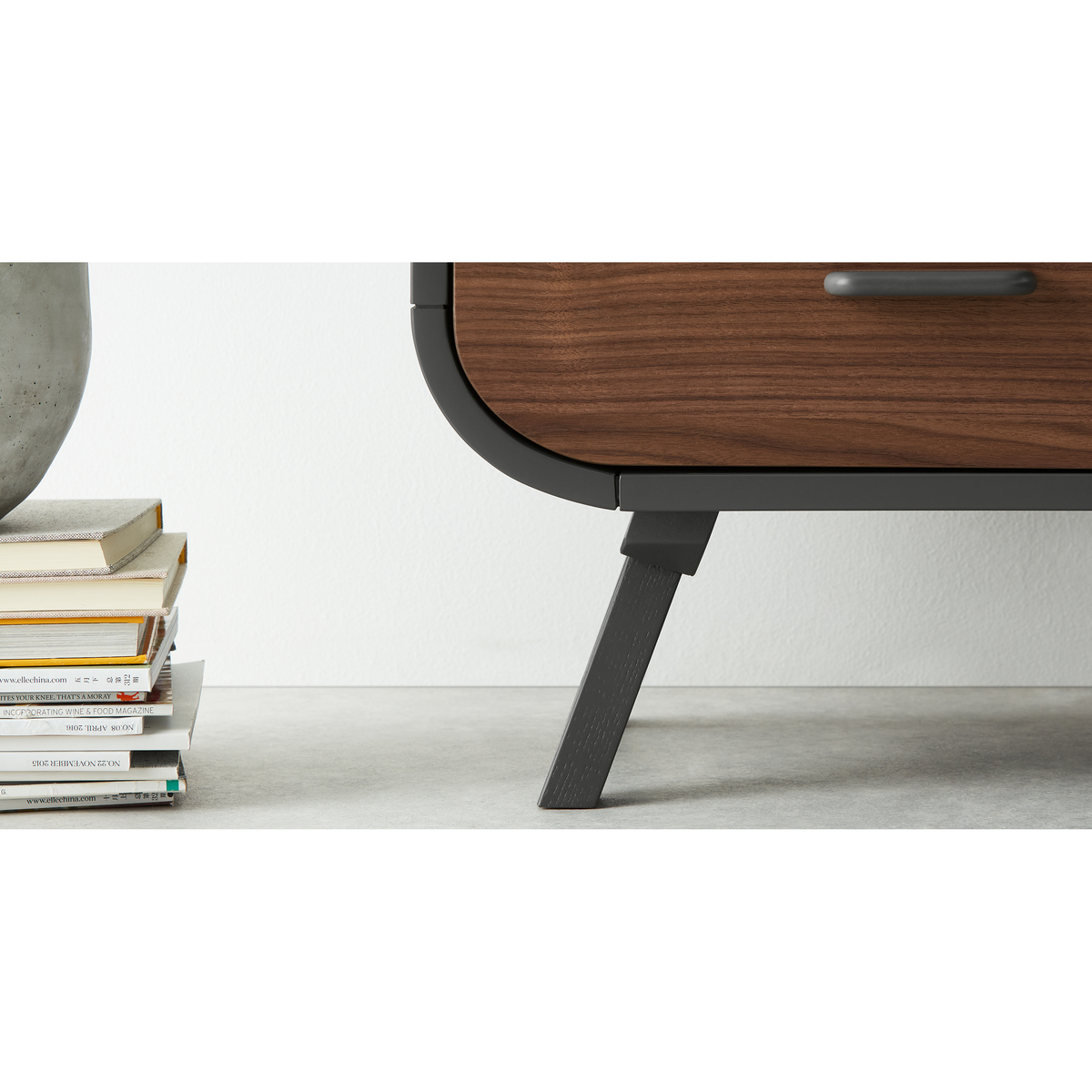 Fonteyn Bedside Table, Walnut and  Grey – image 3