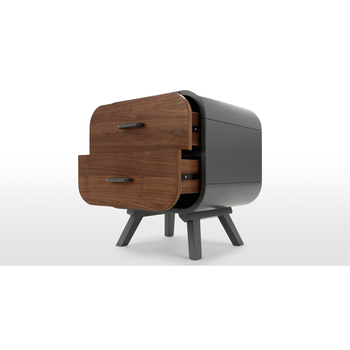 Fonteyn Bedside Table, Walnut and  Grey – image 4