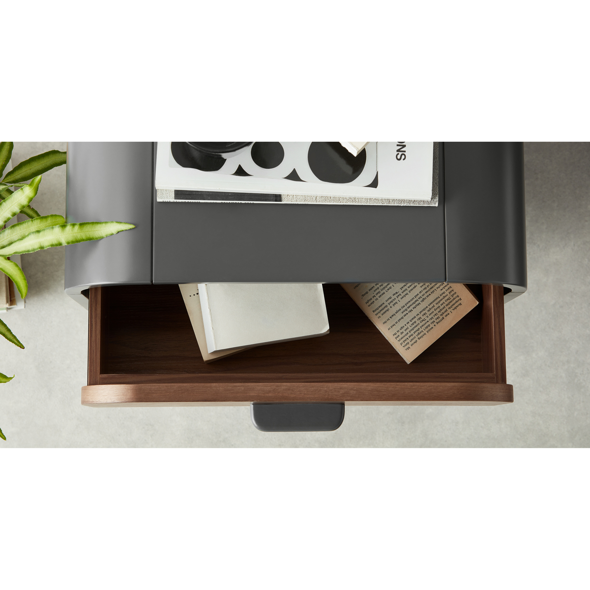 Fonteyn Bedside Table, Walnut and  Grey – image 5