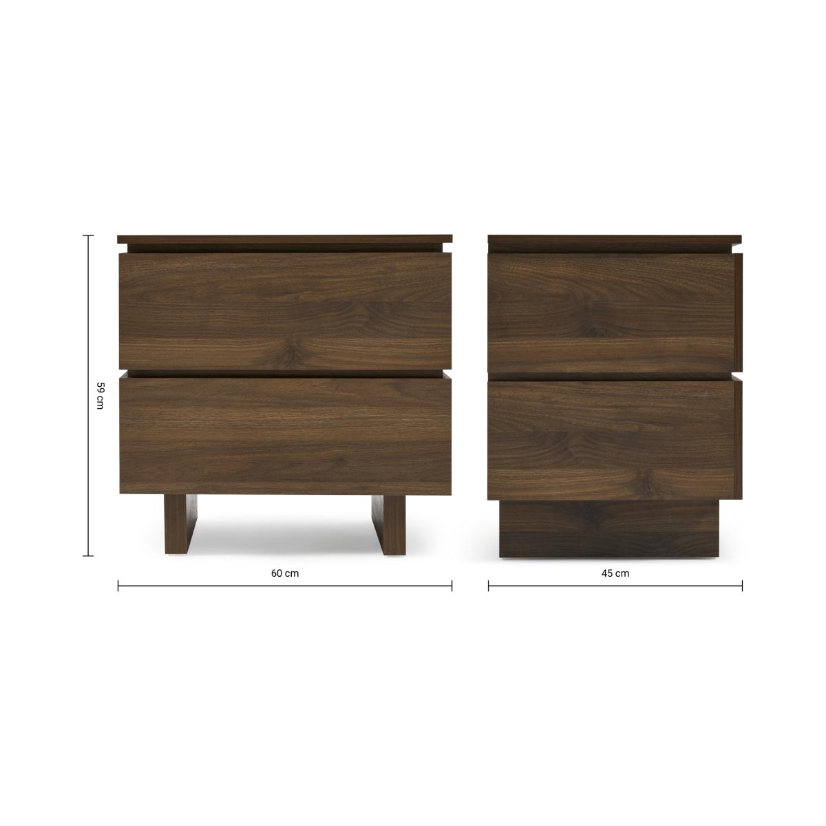Erma Bedside Table. Dark Walnut – image 3