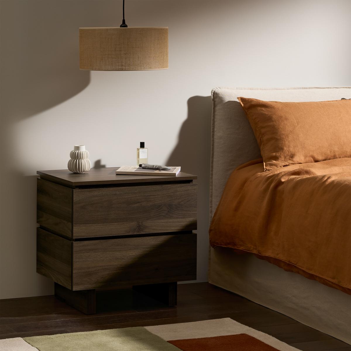Erma Bedside Table. Dark Walnut – image 4