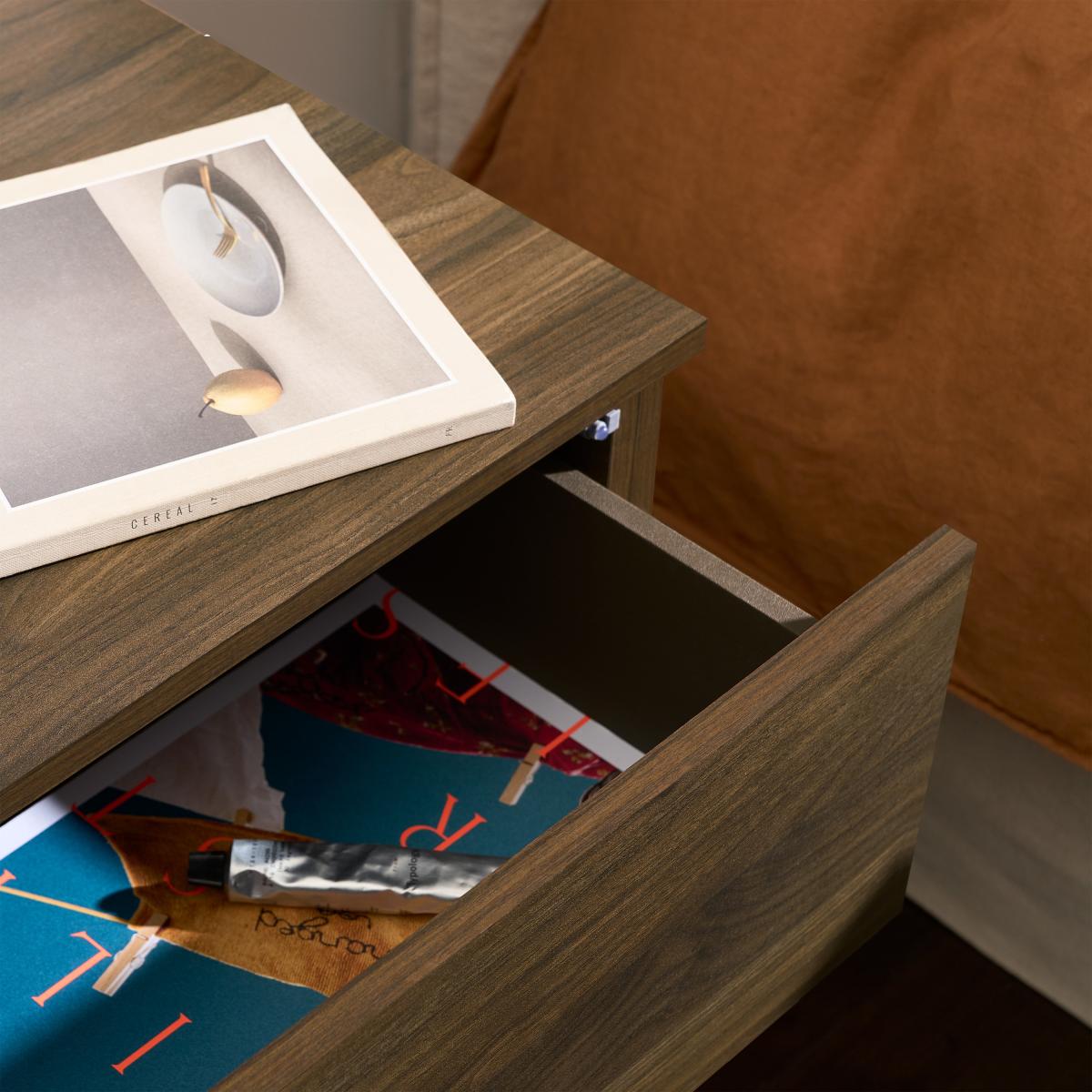 Erma Bedside Table. Dark Walnut – image 5