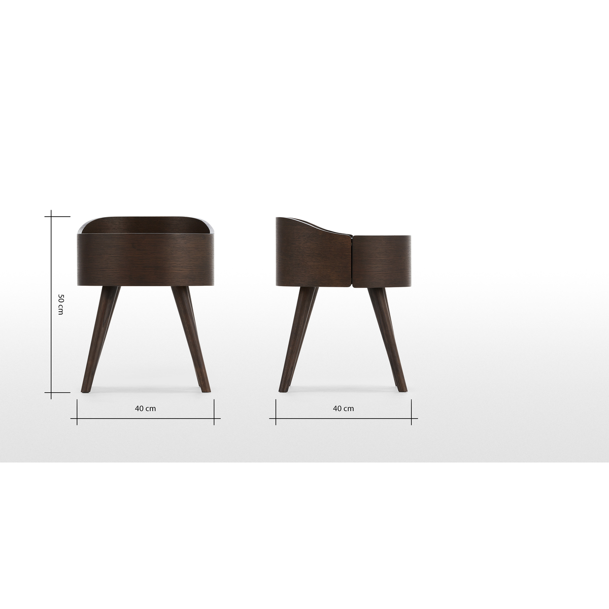 Ada Bedside Table, Dark Stain Oak – image 8