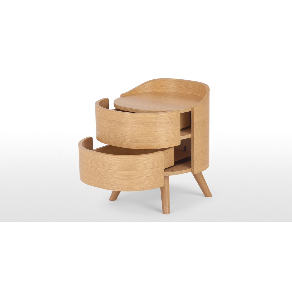 Ada 2 Drawer Bedside Table, Oak – image 5