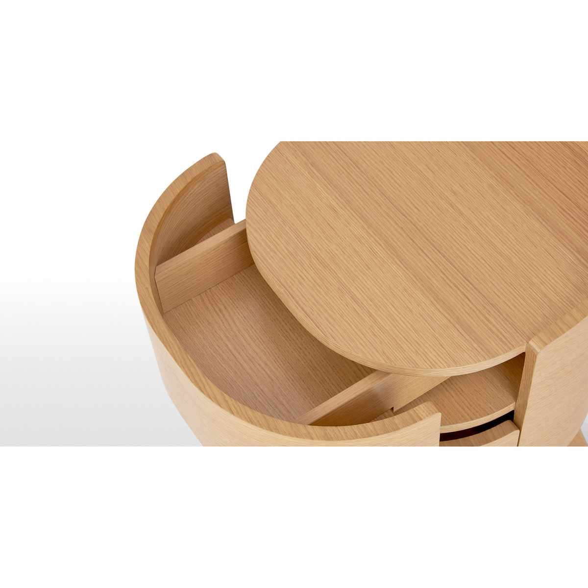 Ada 2 Drawer Bedside Table, Oak – image 6