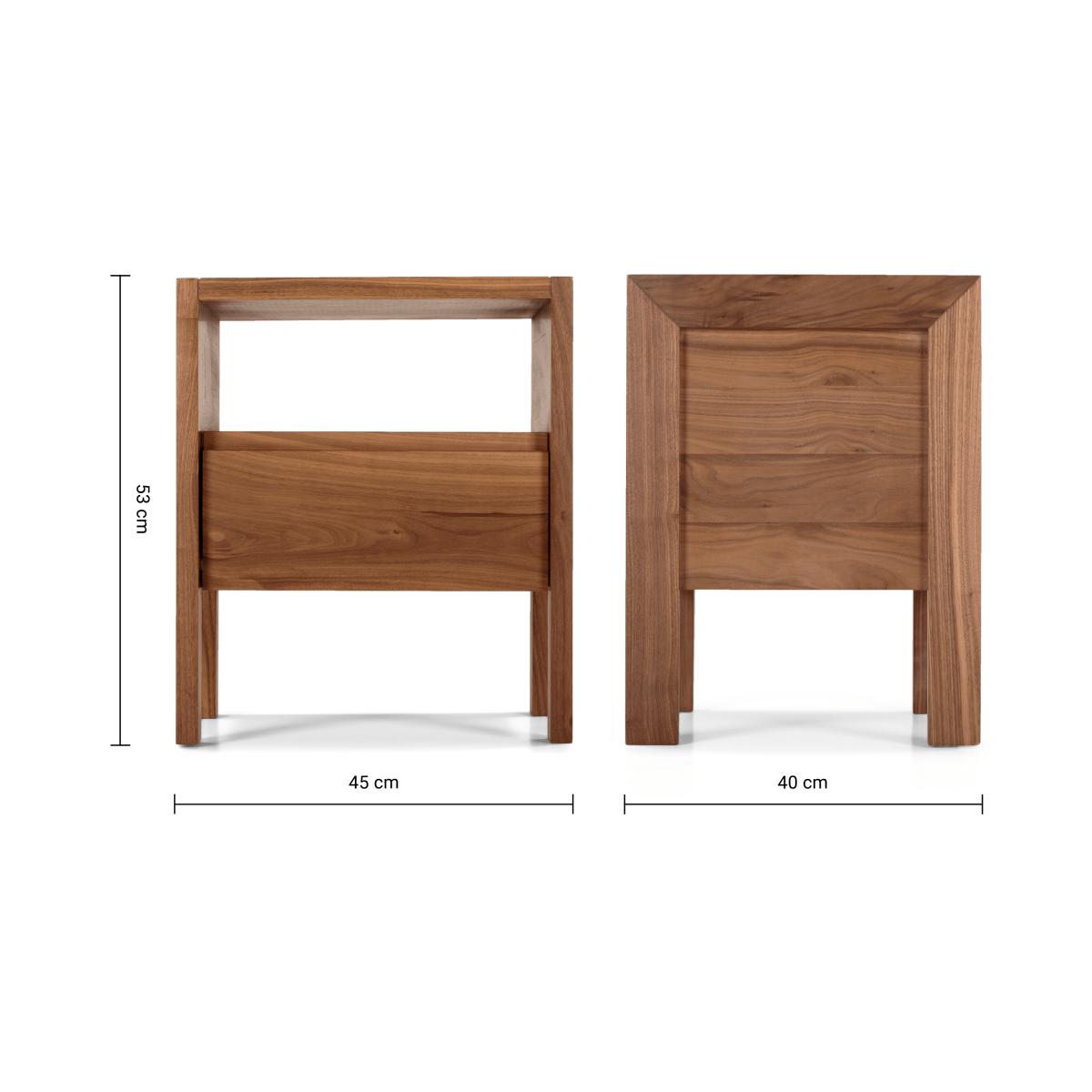 Ledger bedside table, dark stain ash – image 10