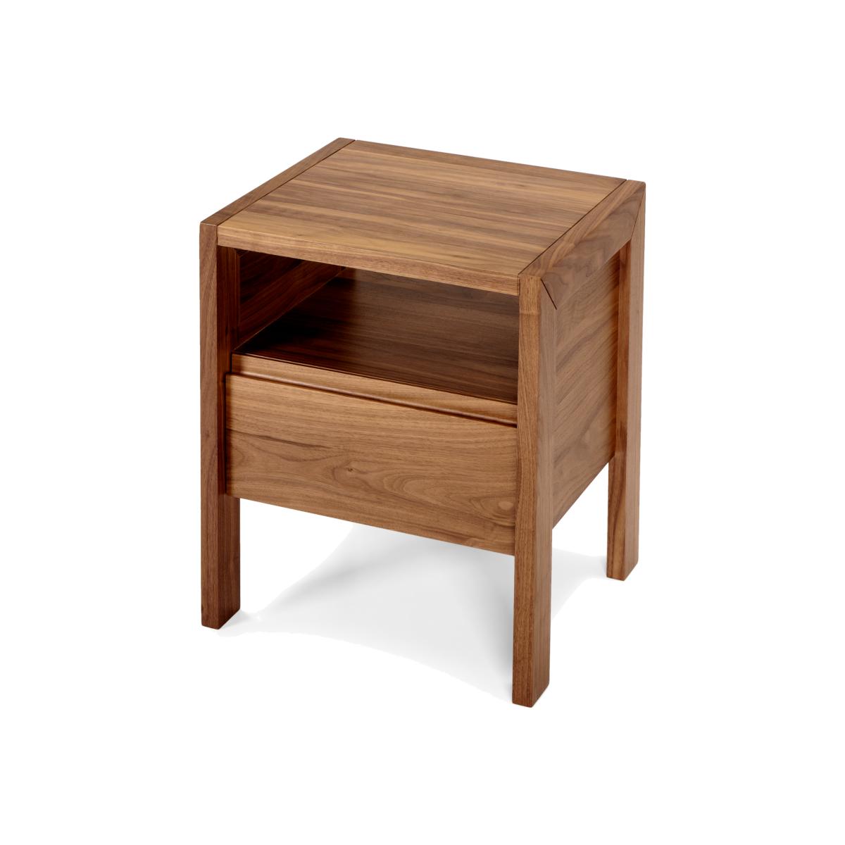 Ledger bedside table, dark stain ash – image 1
