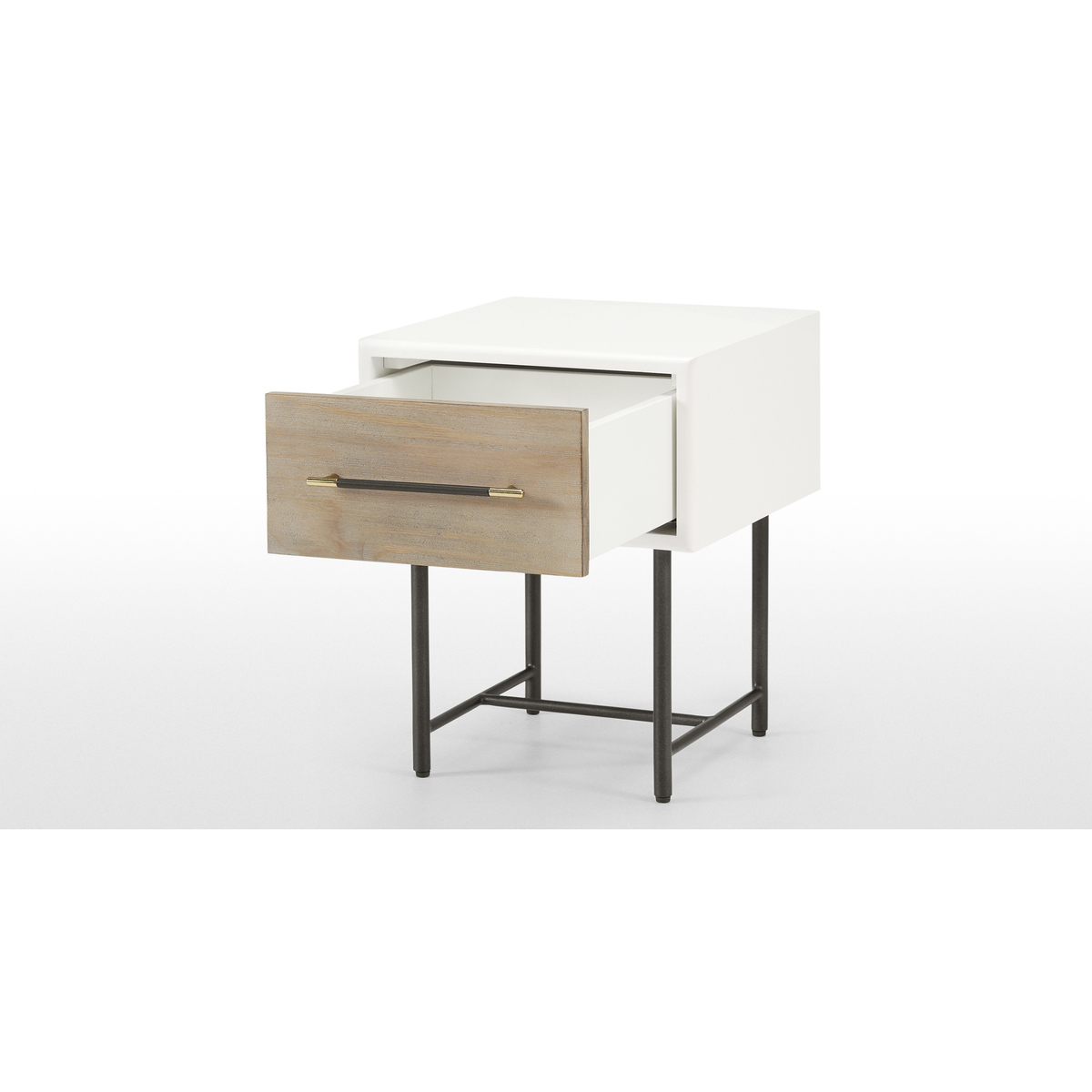 Ocanda Bedside Table, White & Pine – image 5