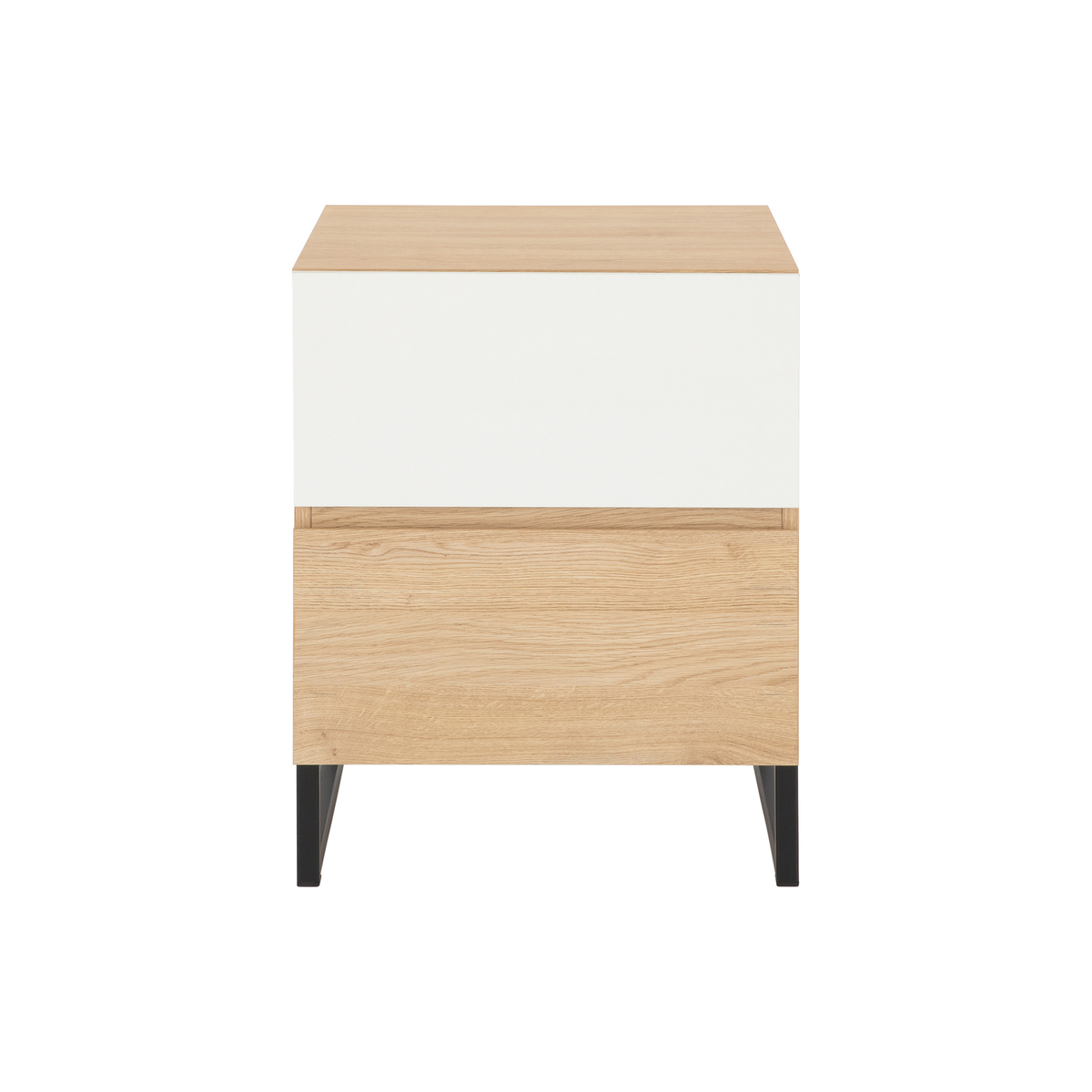 MADE Essentials Hopkins Bedside Table , Oak Effect & White – image 2