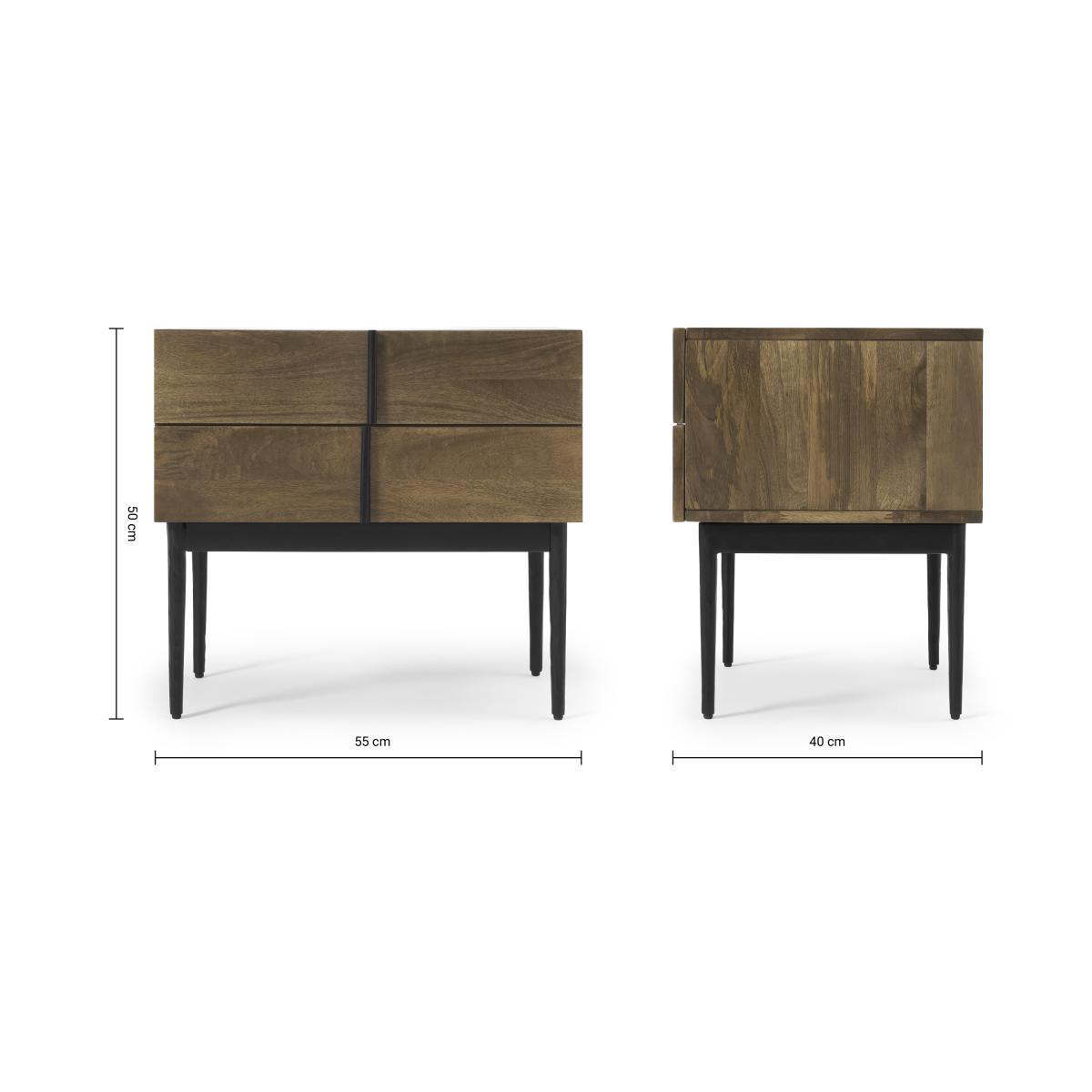 Rakara Bedside Table, Warm Chestnut Mango Wood – image 8