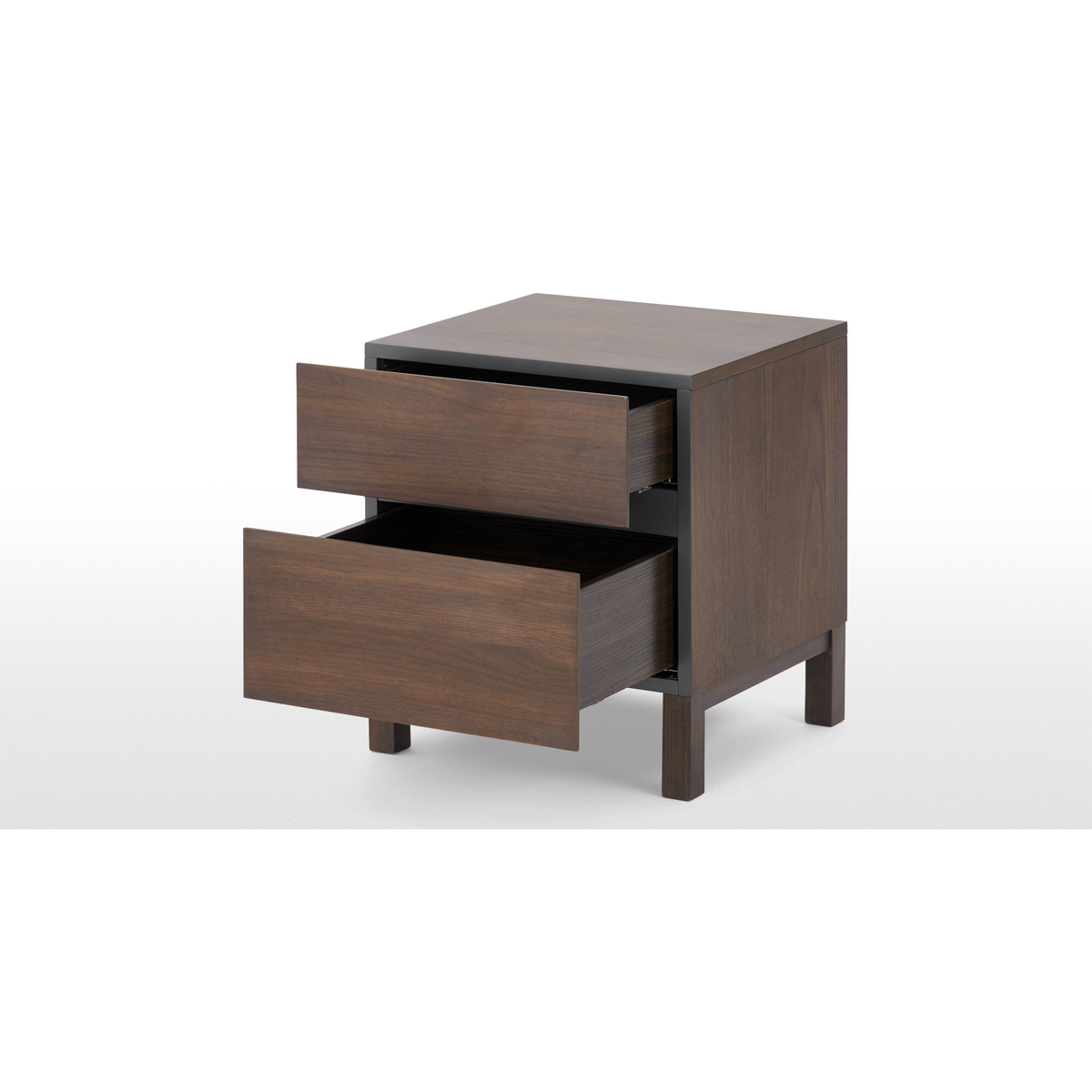 Xander Bedside Table, Walnut & Charcoal Grey – image 5