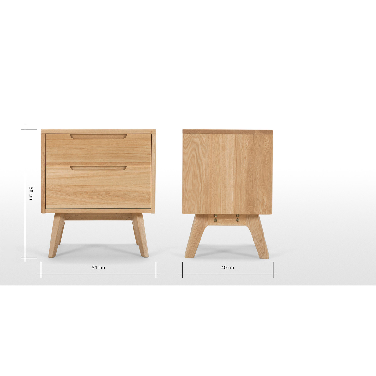 Jenson Bedside Table, Oak – image 8