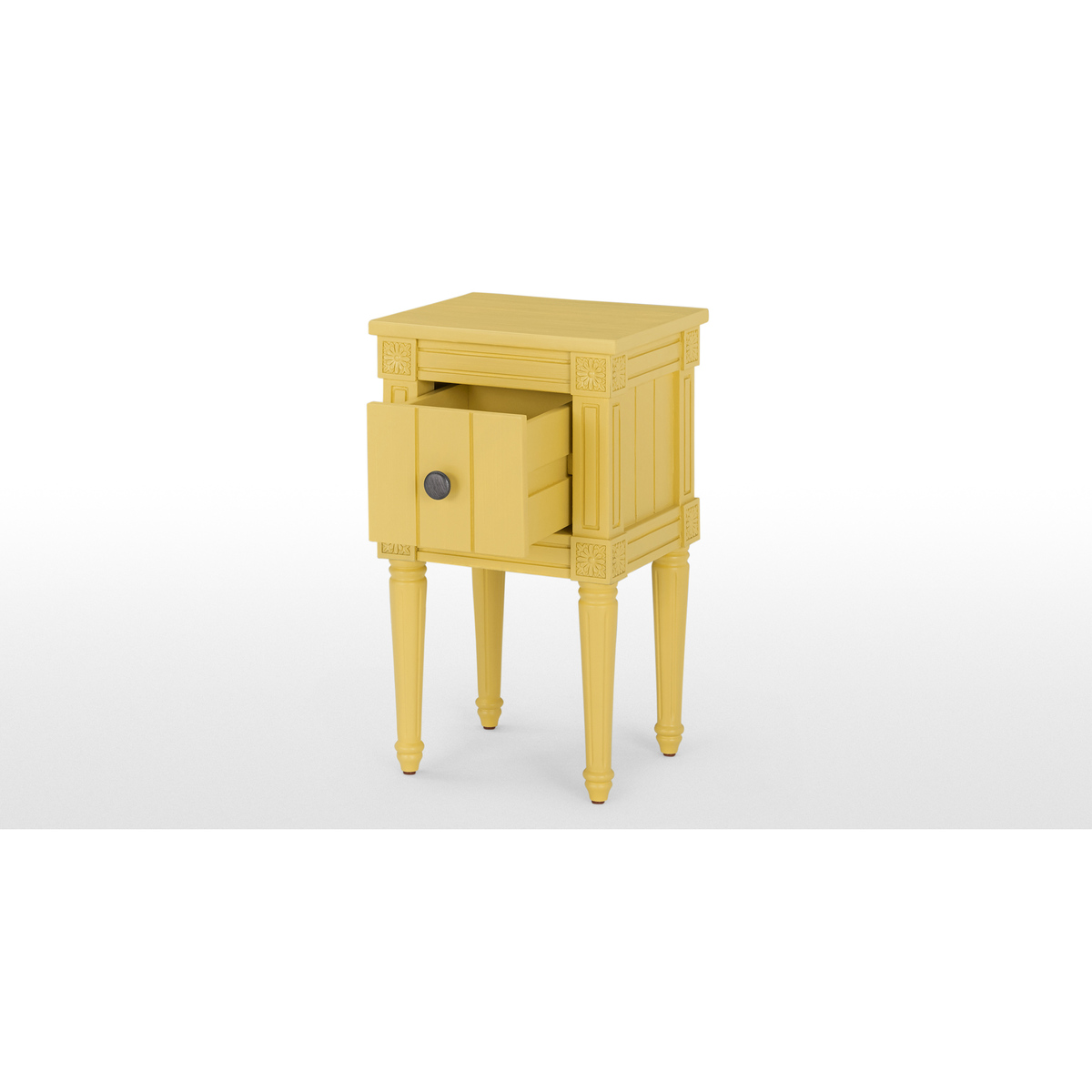 Bourbon Vintage Set of 2 Compact Bedside Table, Mustard – image 4