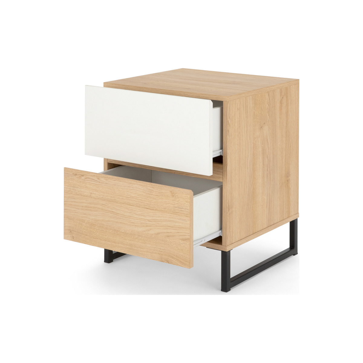 Hopkins Bedside Table , Oak Effect & White – image 7