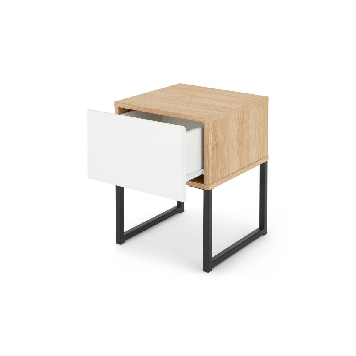 Hopkins Set of 2 Bedside Tables , Oak Effect & White – image 5
