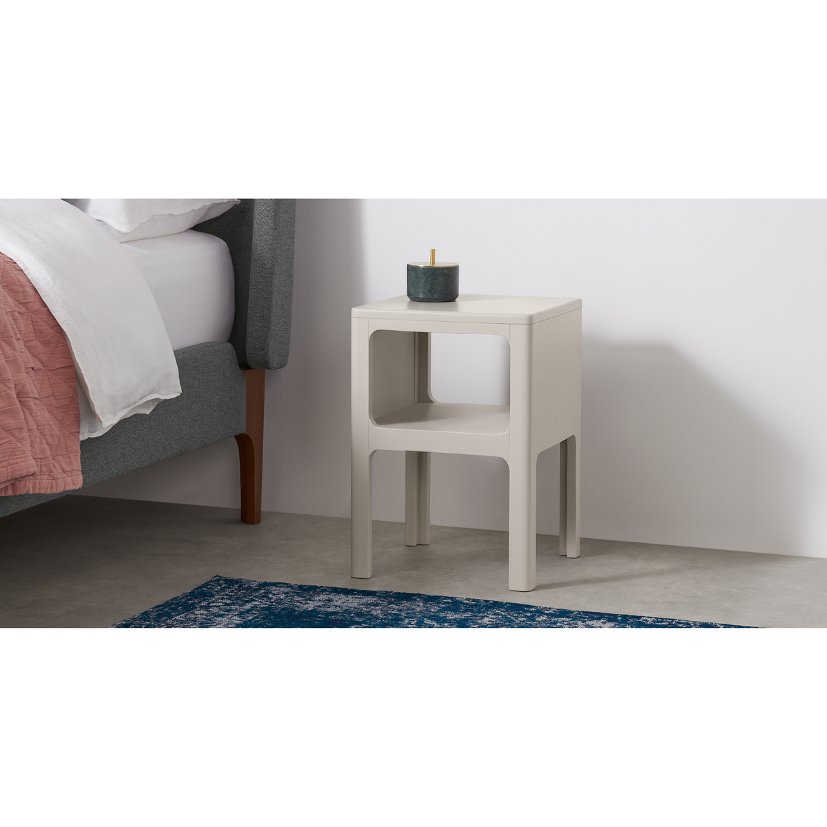 Bromley Bedside Table, Warm Grey – image 3