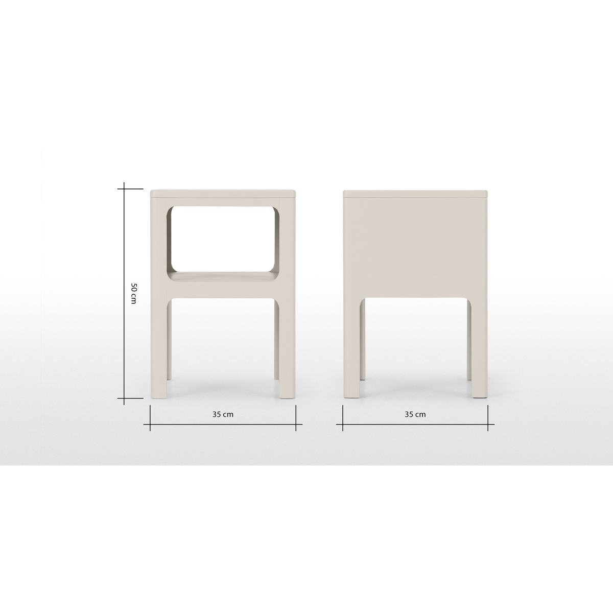 Bromley Bedside Table, Warm Grey – image 6