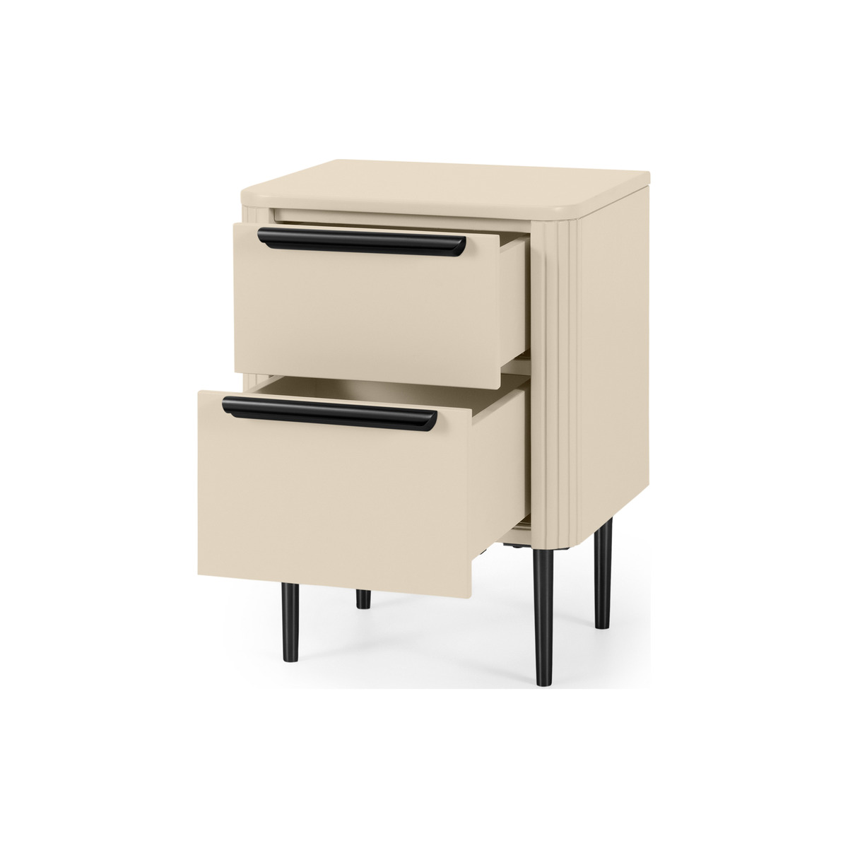 Ebro Bedside Table, Ivory White & Black – image 6
