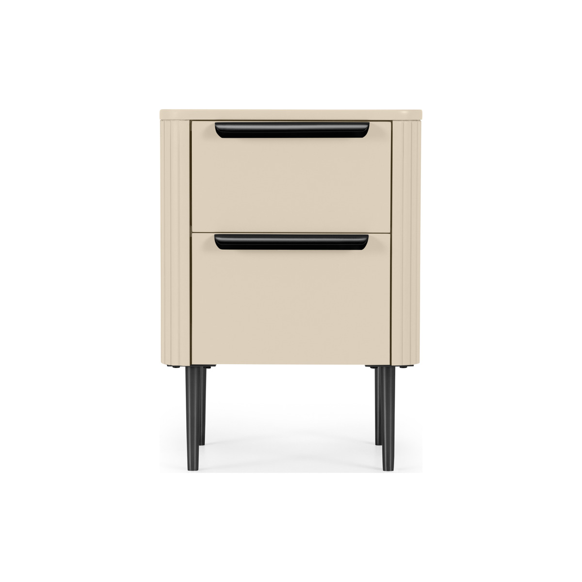 Ebro Bedside Table, Ivory White & Black – image 1
