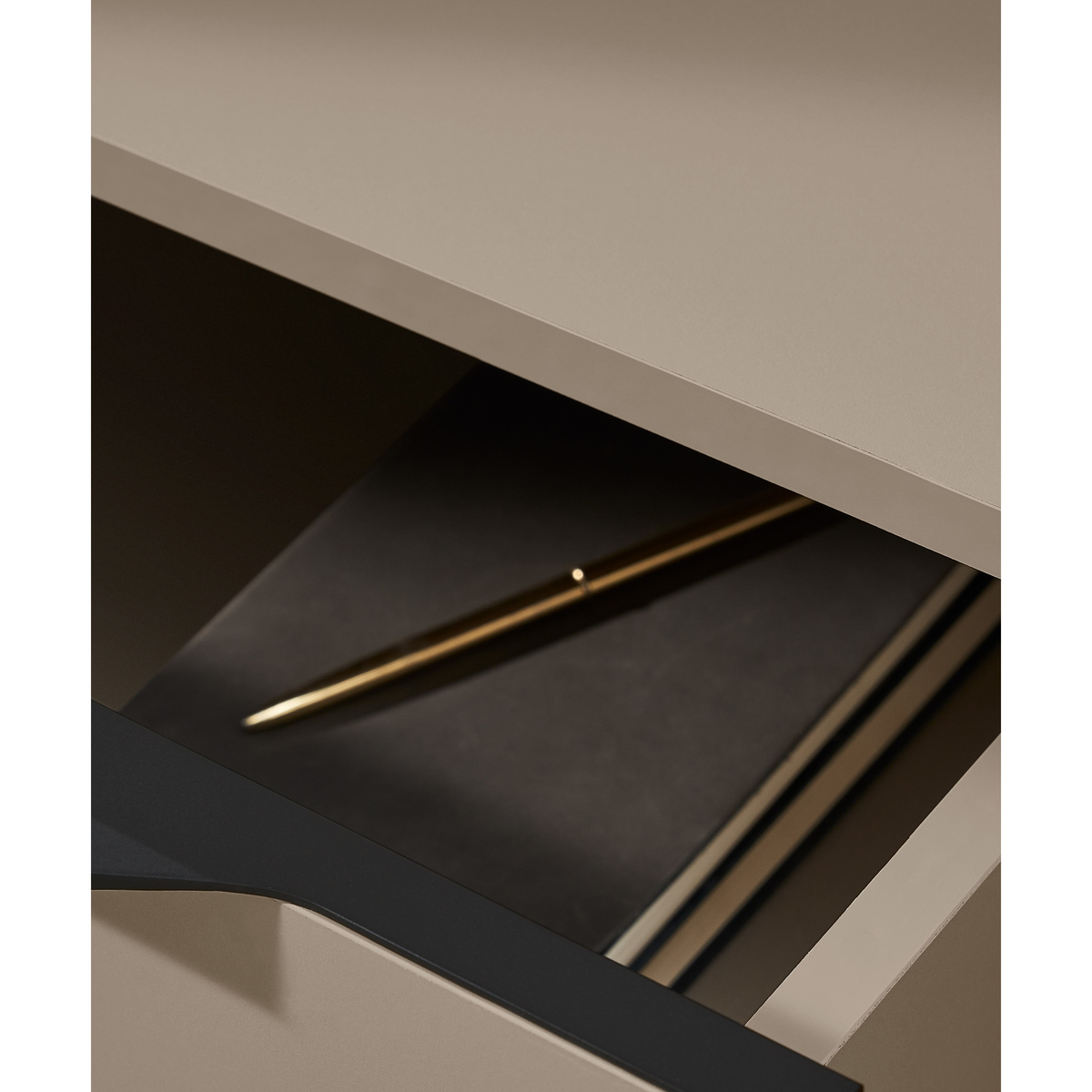 Damien Bedside Table, Cappuccino & Black – image 5