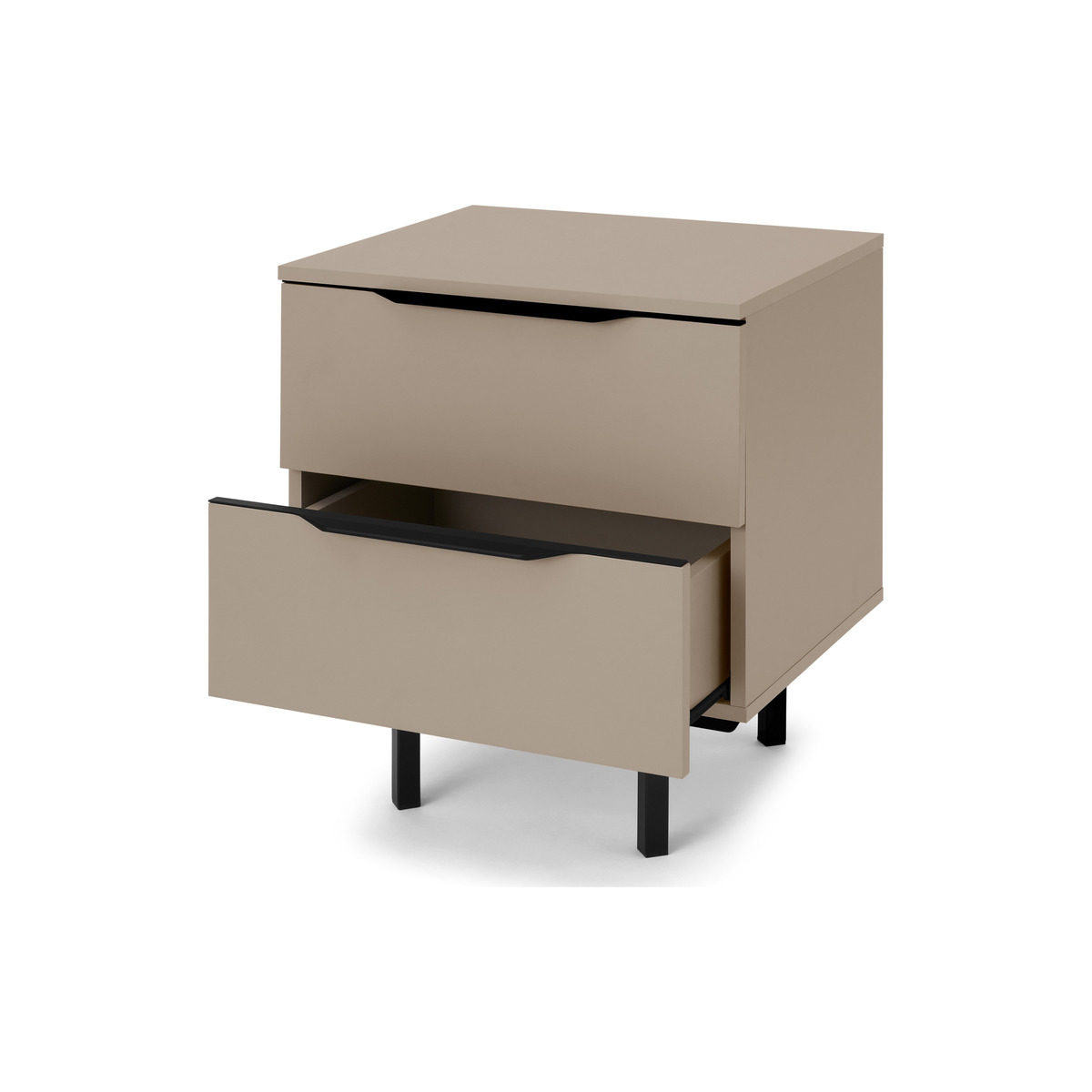 Damien Bedside Table, Cappuccino & Black – image 7