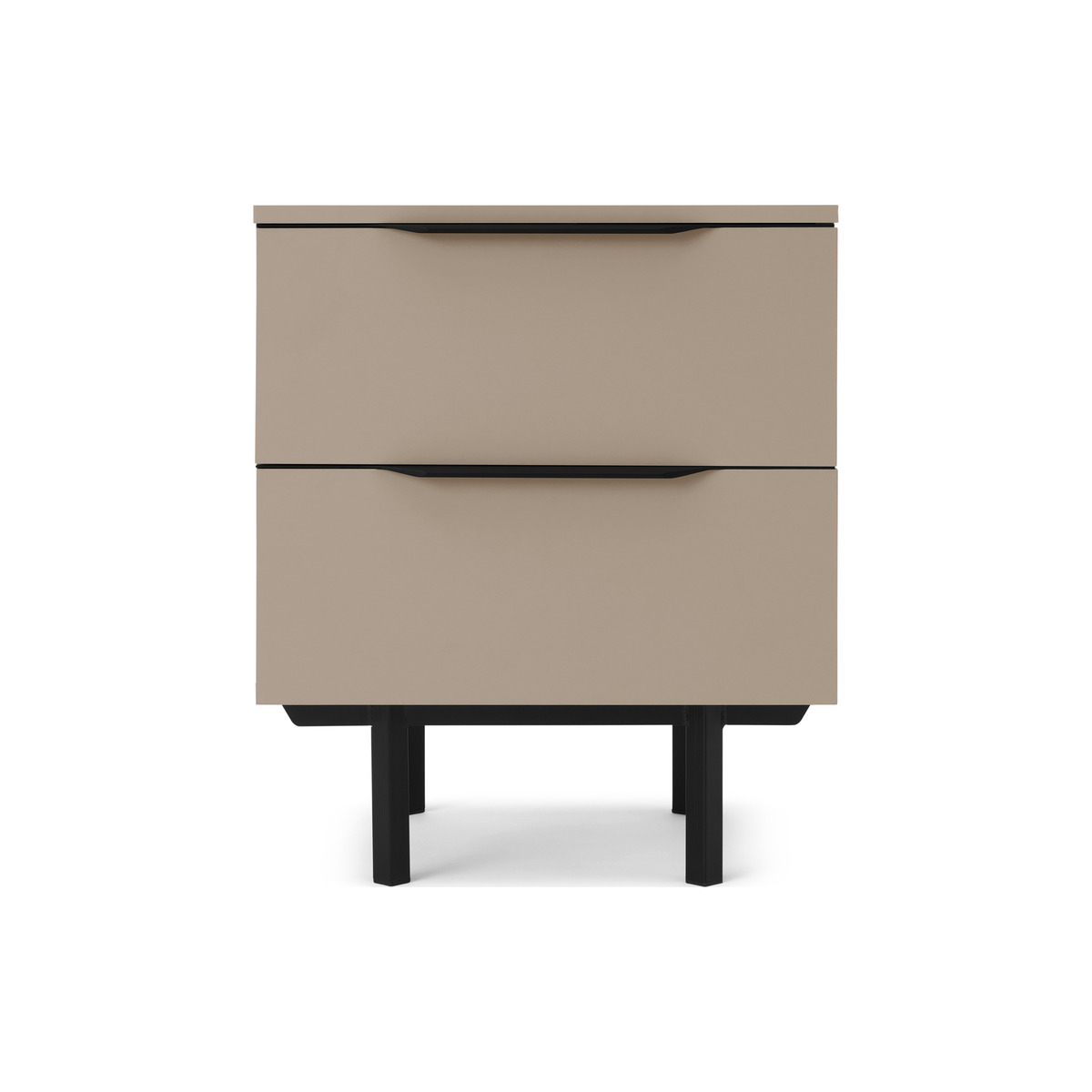 Damien Bedside Table, Cappuccino & Black – image 1