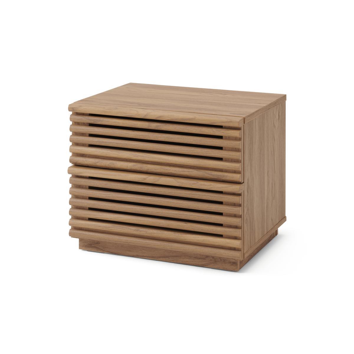 Tulma Bedside Table, Oak Effect – image 3