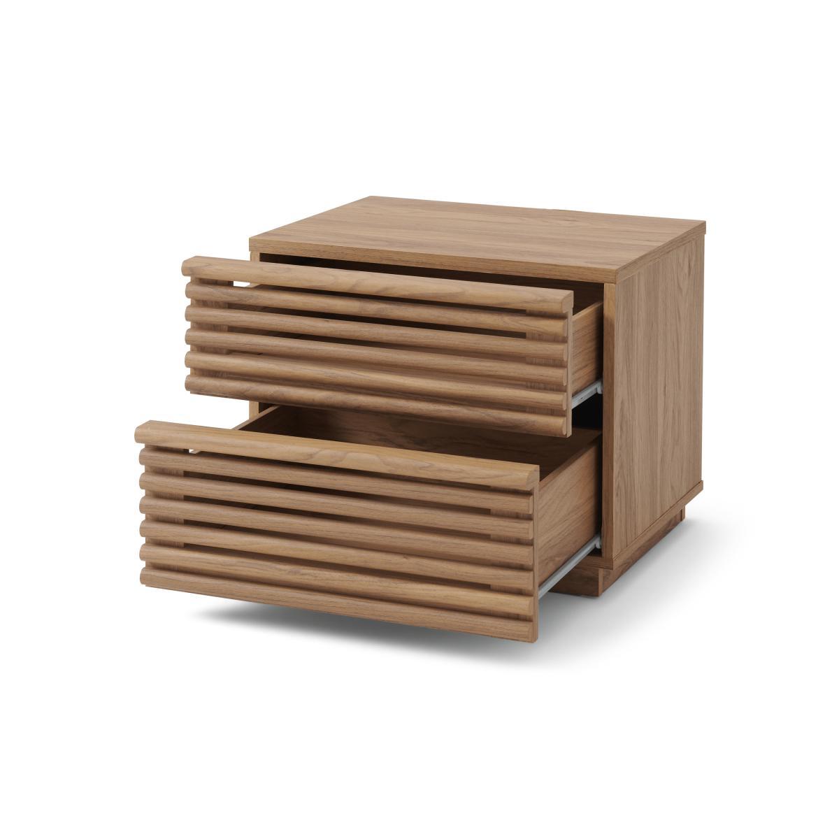 Tulma Bedside Table, Oak Effect – image 6