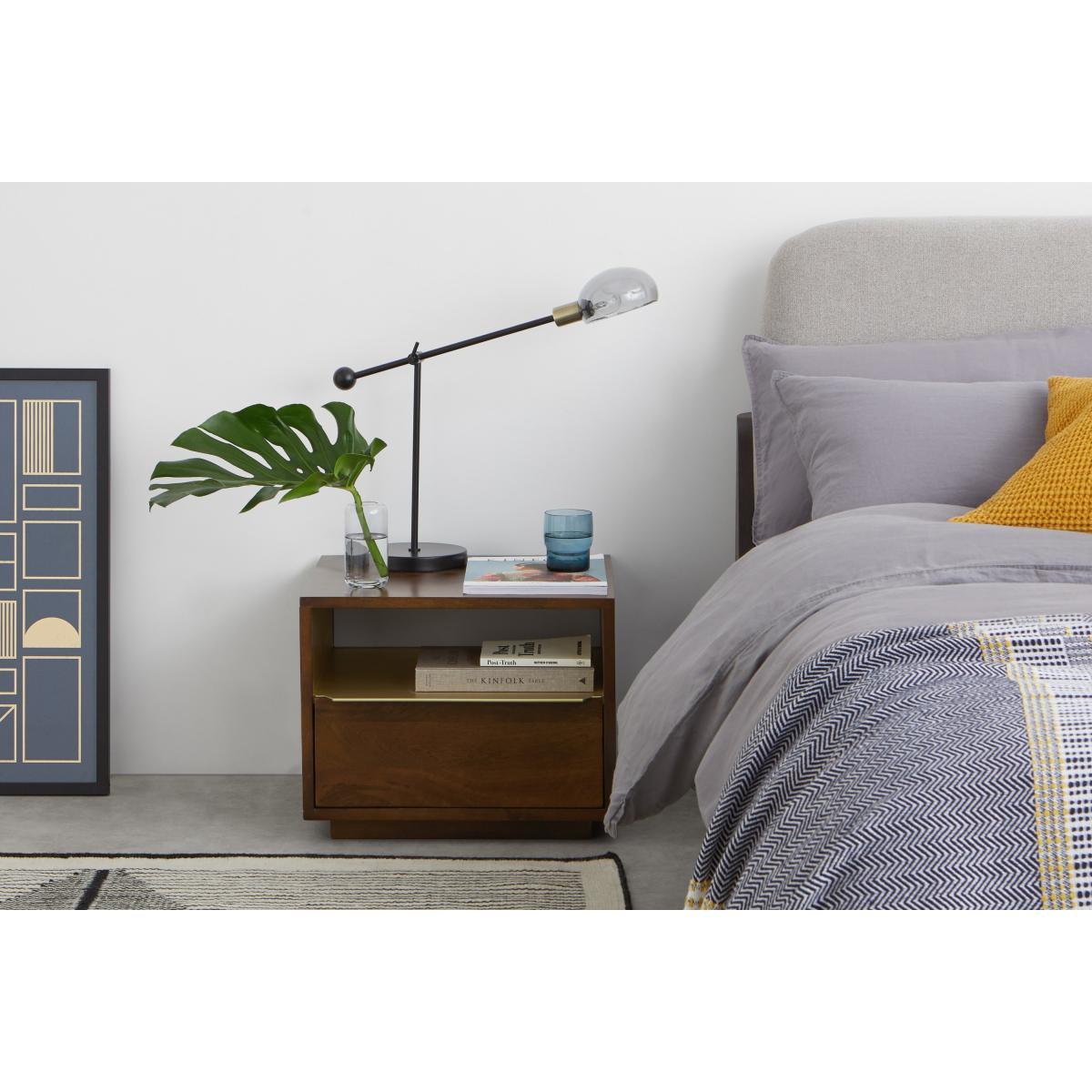 Anderson Bedside Table, Mango Wood & Brass – image 4