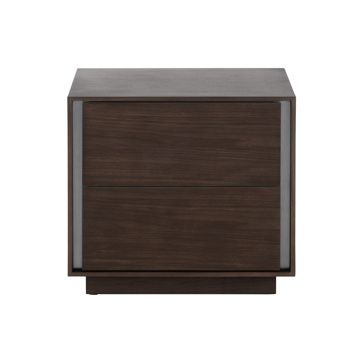 Lecki Bedside Table, Walnut & Stainless Steel – image 2