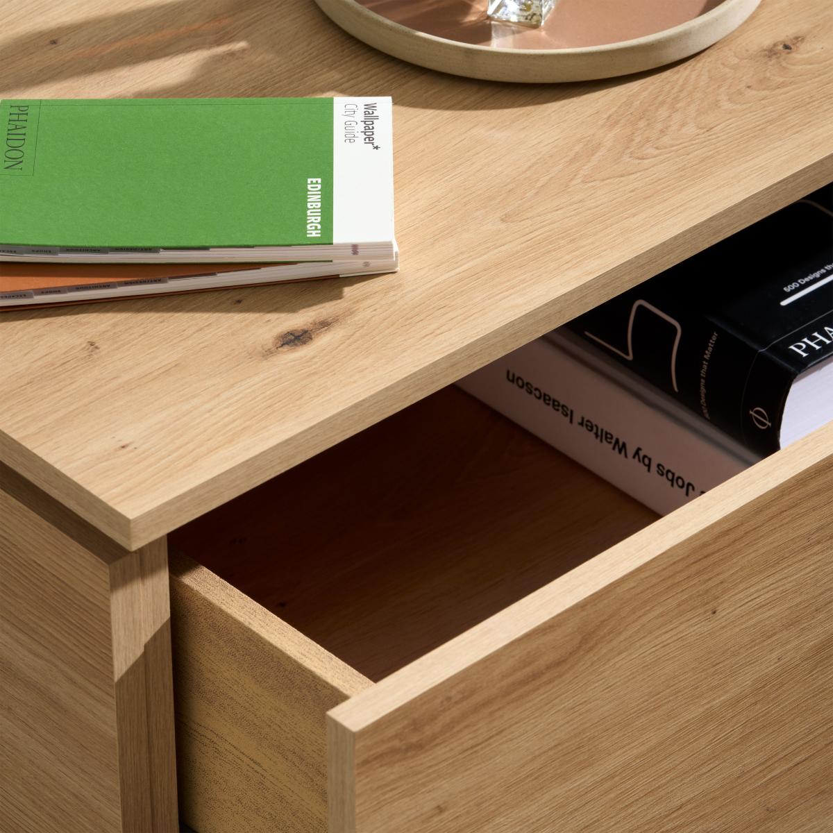 Erma Bedside Table. Distressed Oak – image 5