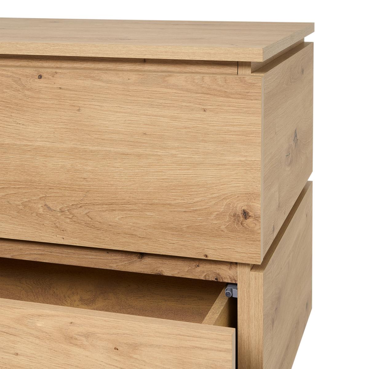 Erma Bedside Table. Distressed Oak – image 6
