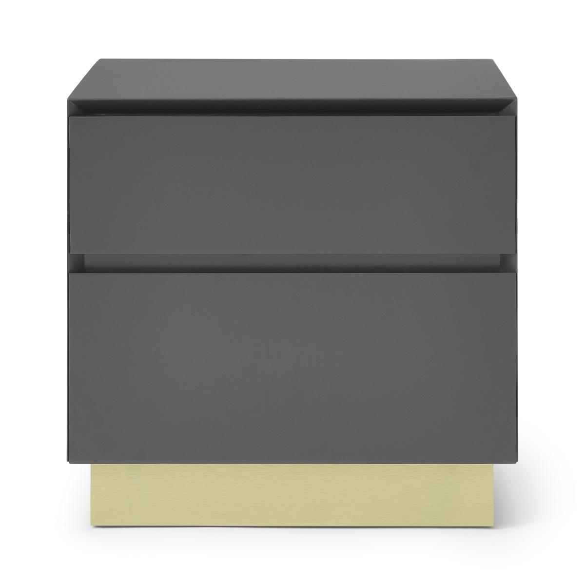 Elsdon Bedside, Charcoal Grey & Brass – image 2