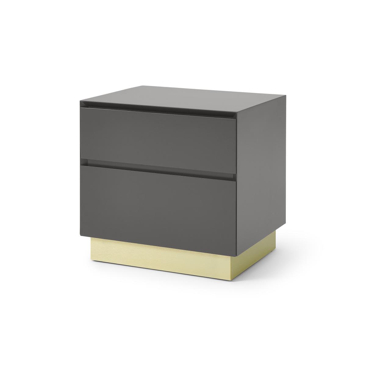 Elsdon Bedside, Charcoal Grey & Brass – image 3