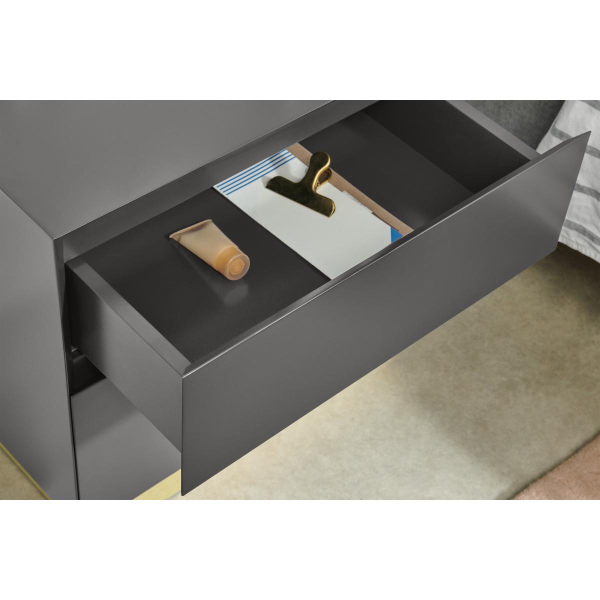 Elsdon Bedside, Charcoal Grey & Brass – image 5