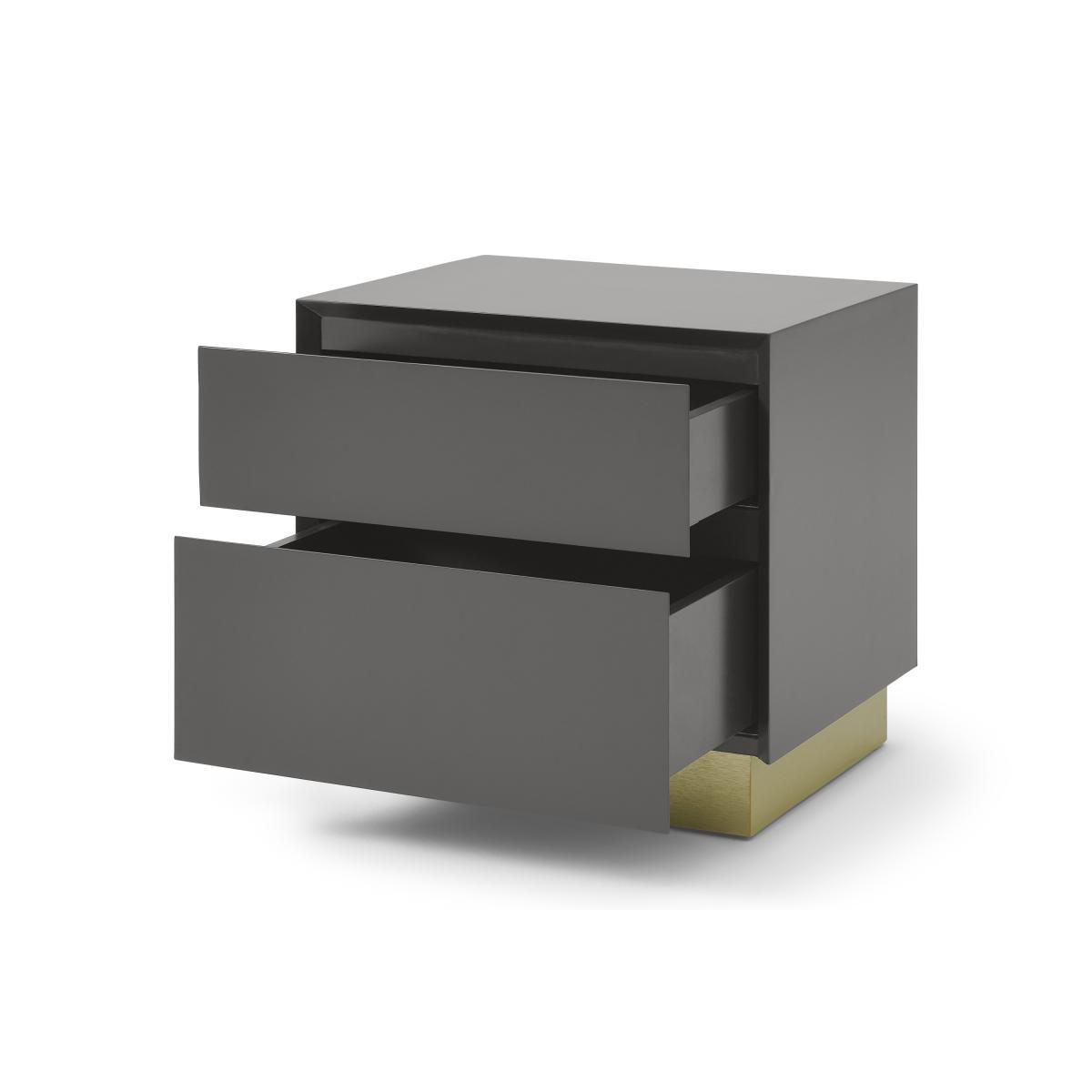 Elsdon Bedside, Charcoal Grey & Brass – image 6