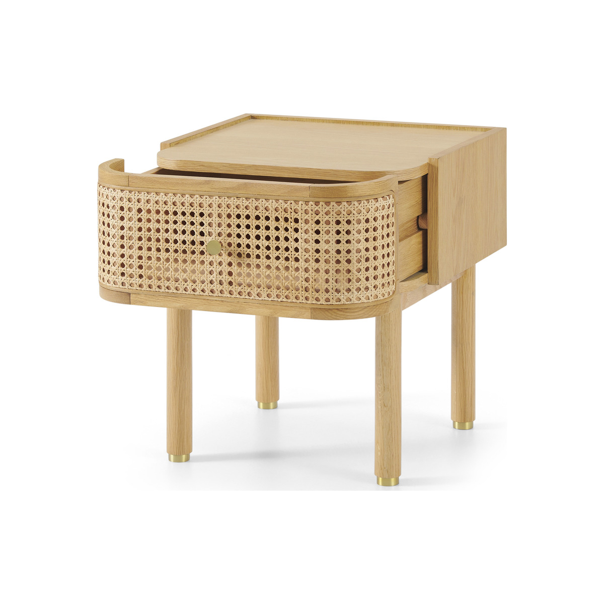 Ankhara Bedside Table, Rattan & Oak – image 6