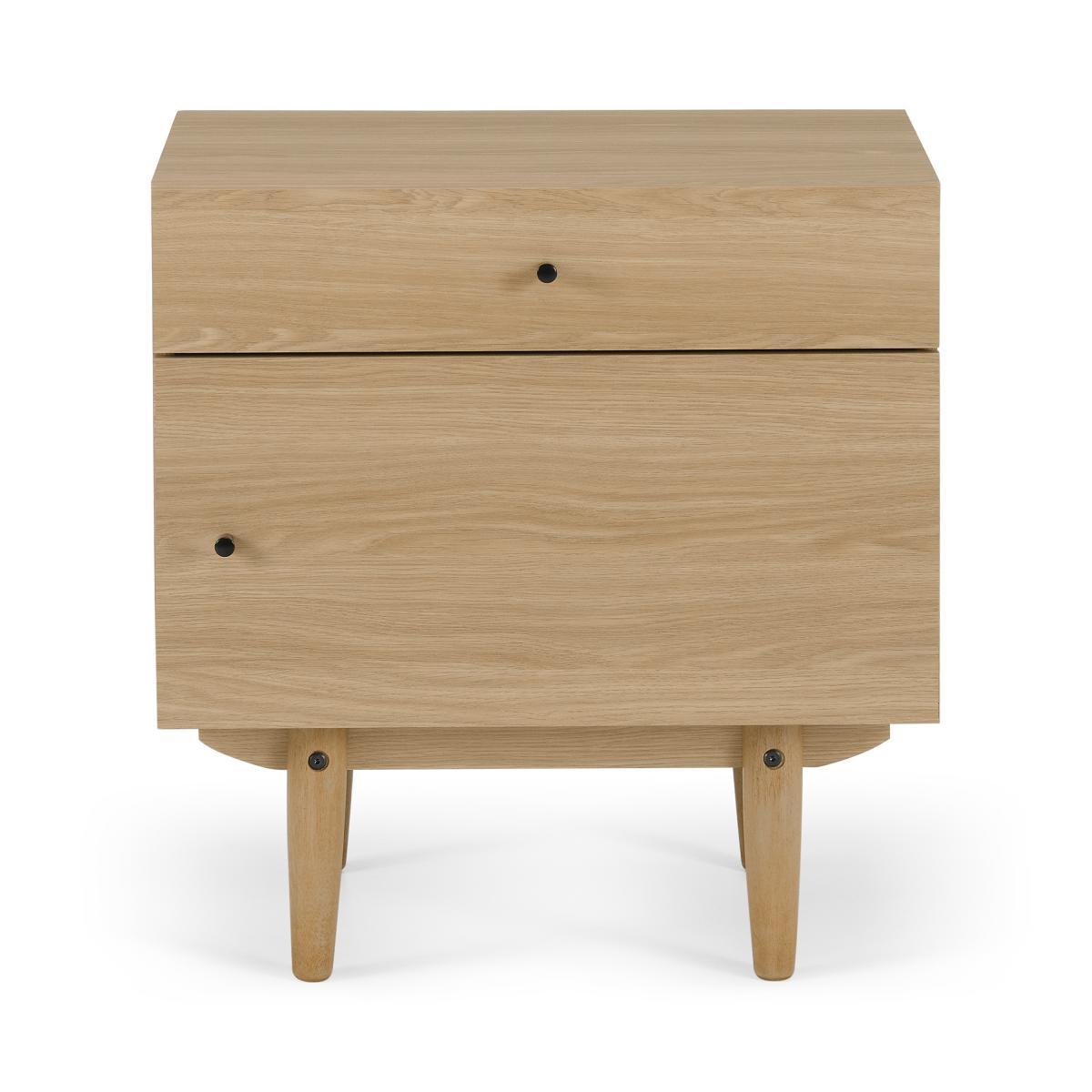 Asger Bedside Table, Oak Effect – image 2