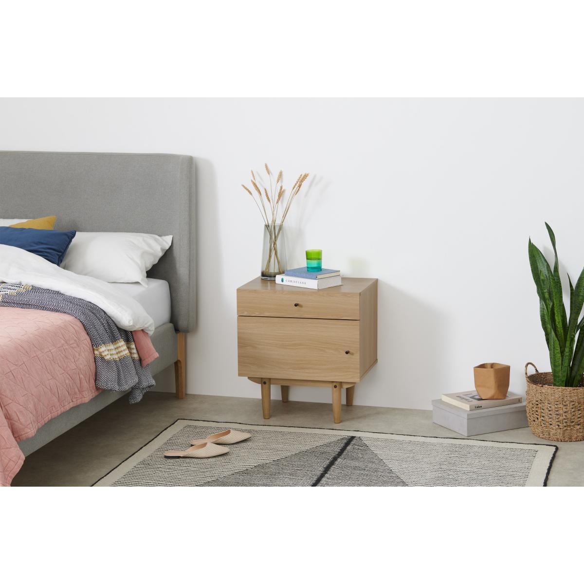 Asger Bedside Table, Oak Effect – image 4
