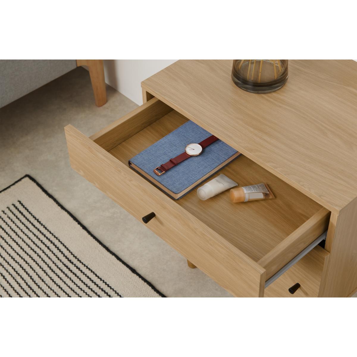 Asger Bedside Table, Oak Effect – image 5