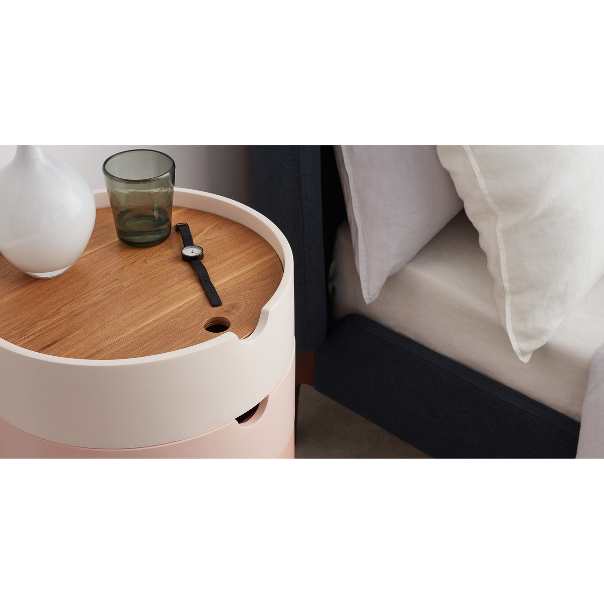 Cairn Bedside Table, Pink – image 4