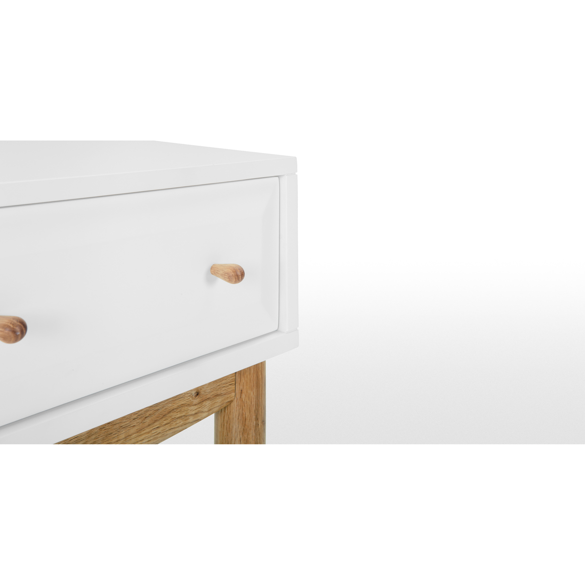 Willow Bedside Table, Oak & White – image 4