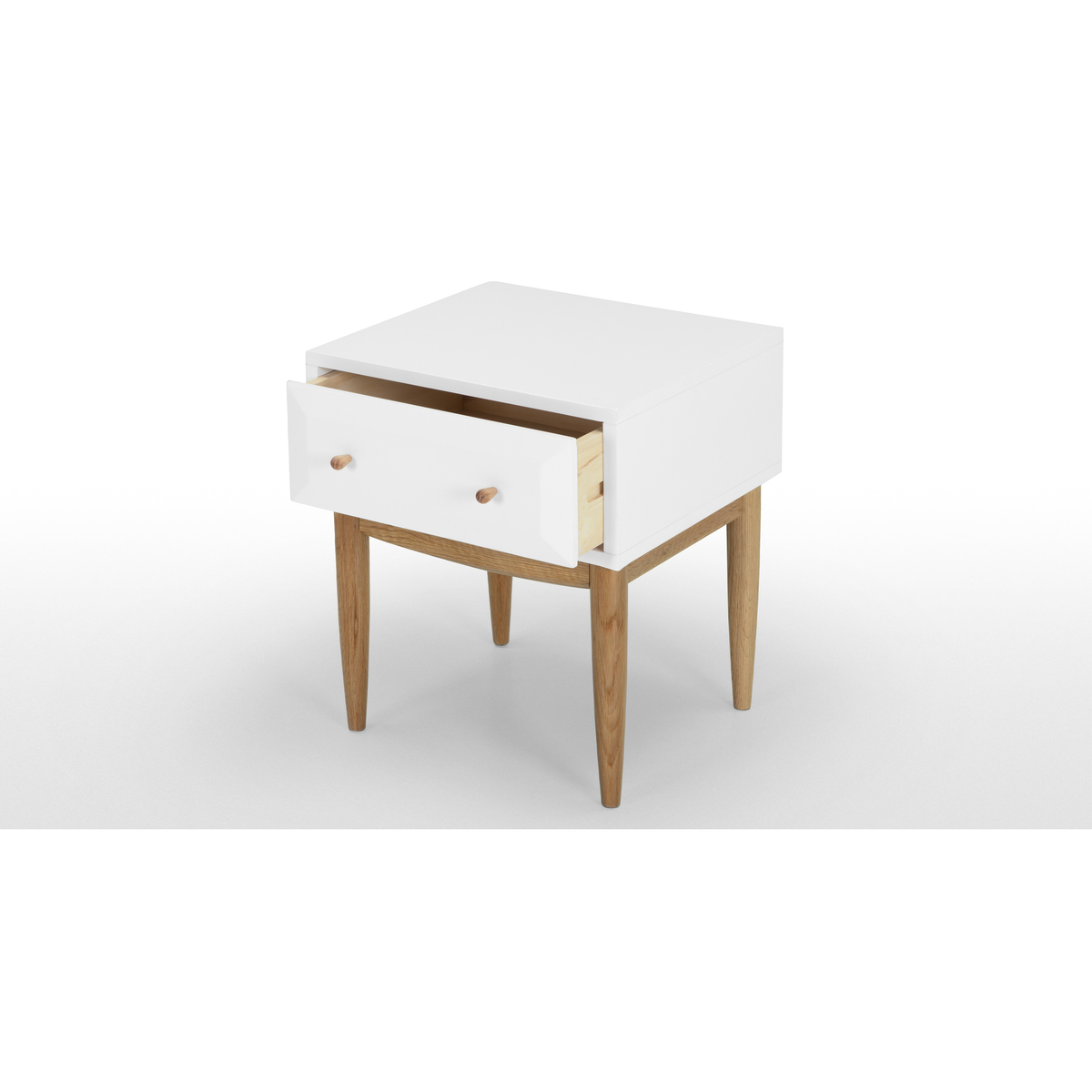 Willow Bedside Table, Oak & White – image 5
