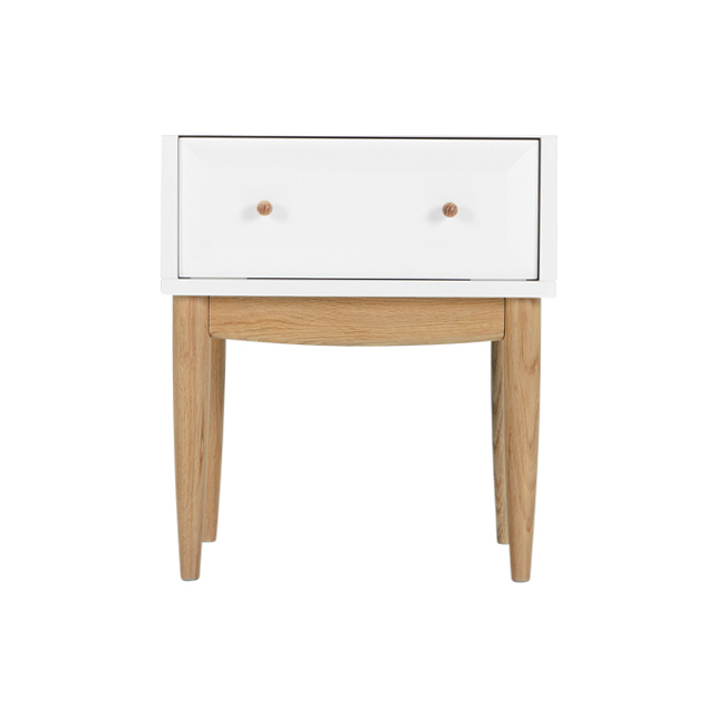 Willow Bedside Table, Oak & White – image 2