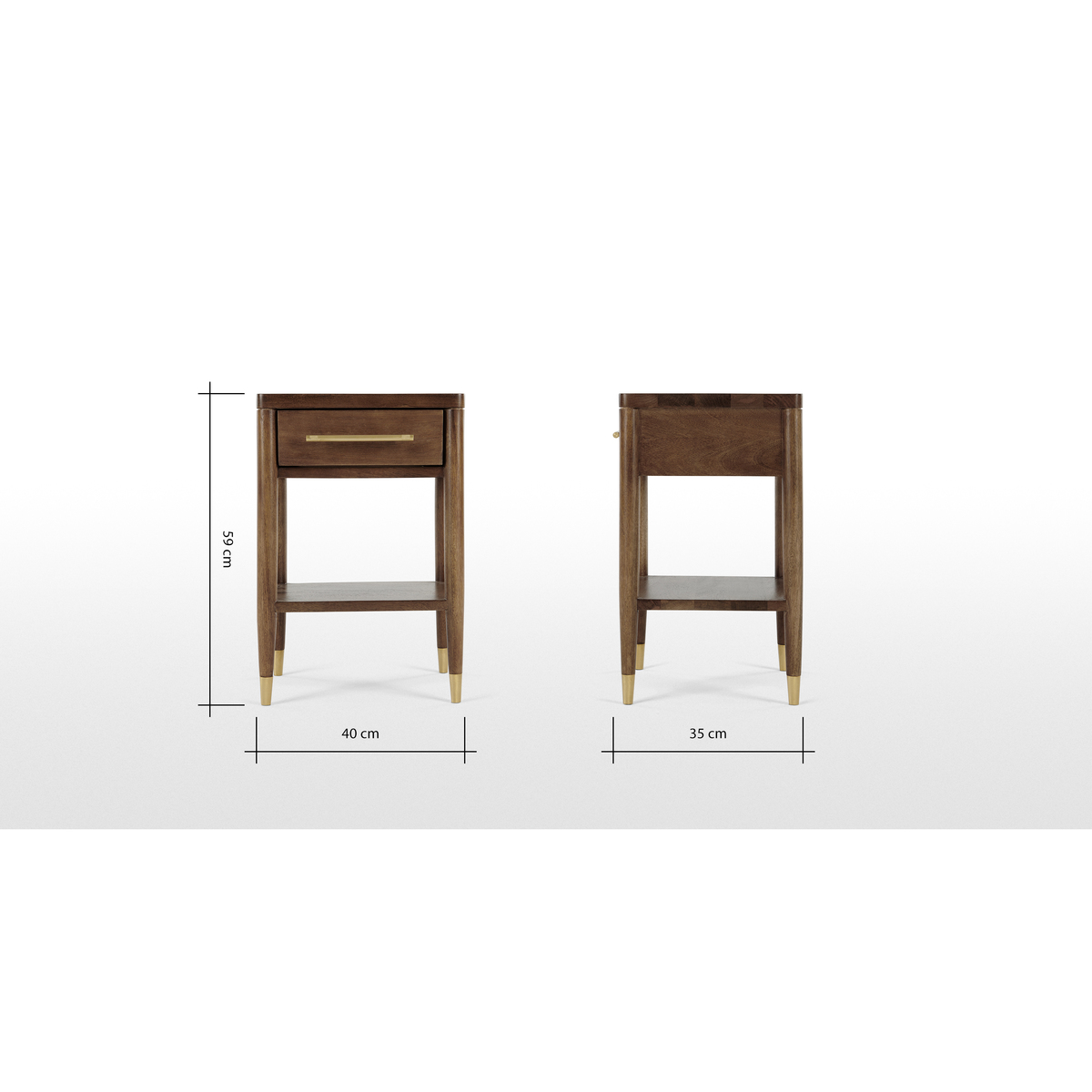 Hix Bedside Table, Mango & Brass – image 8