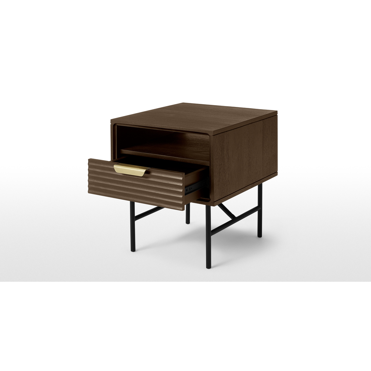 Haines Bedside Table, Mango Wood & Brass – image 5