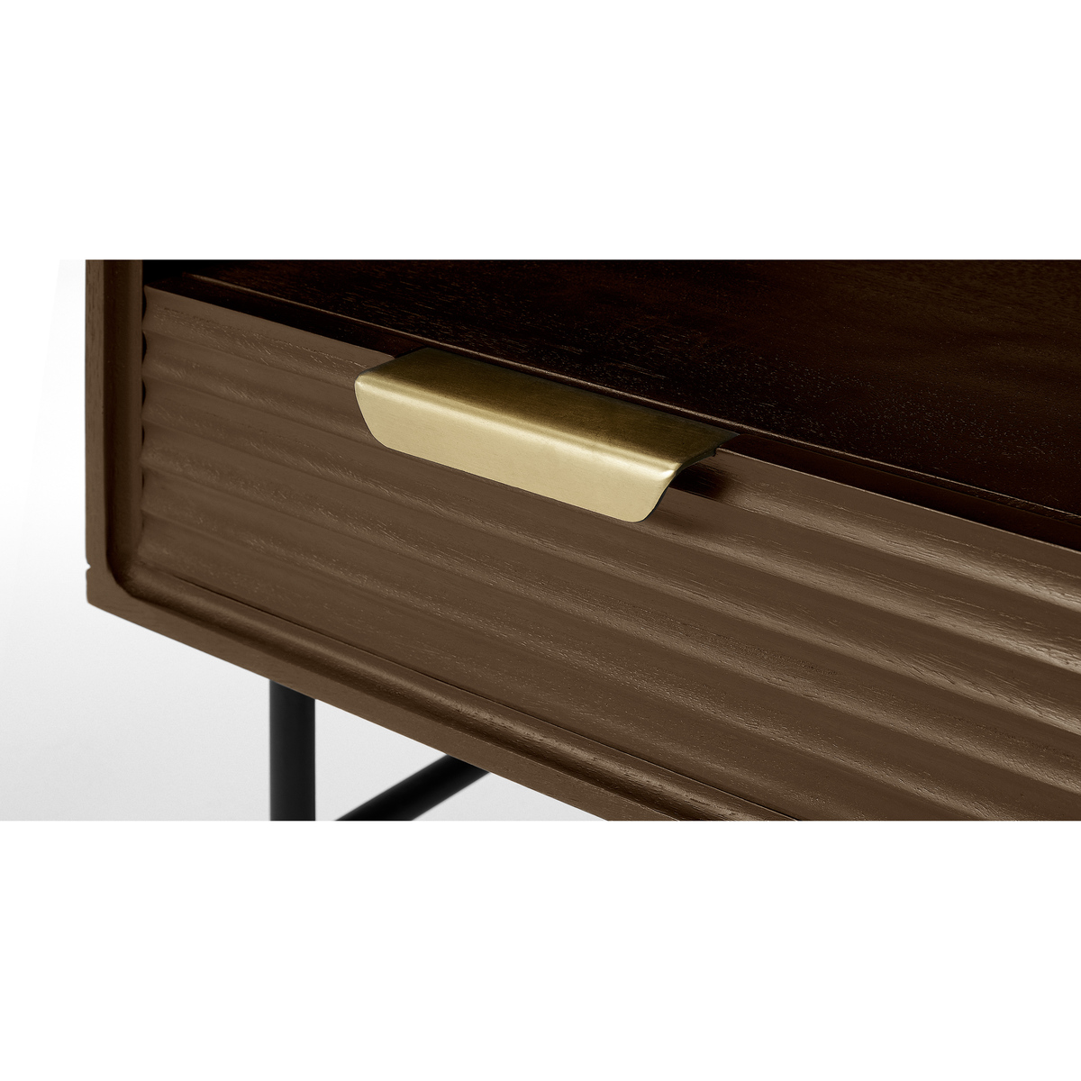 Haines Bedside Table, Mango Wood & Brass – image 6