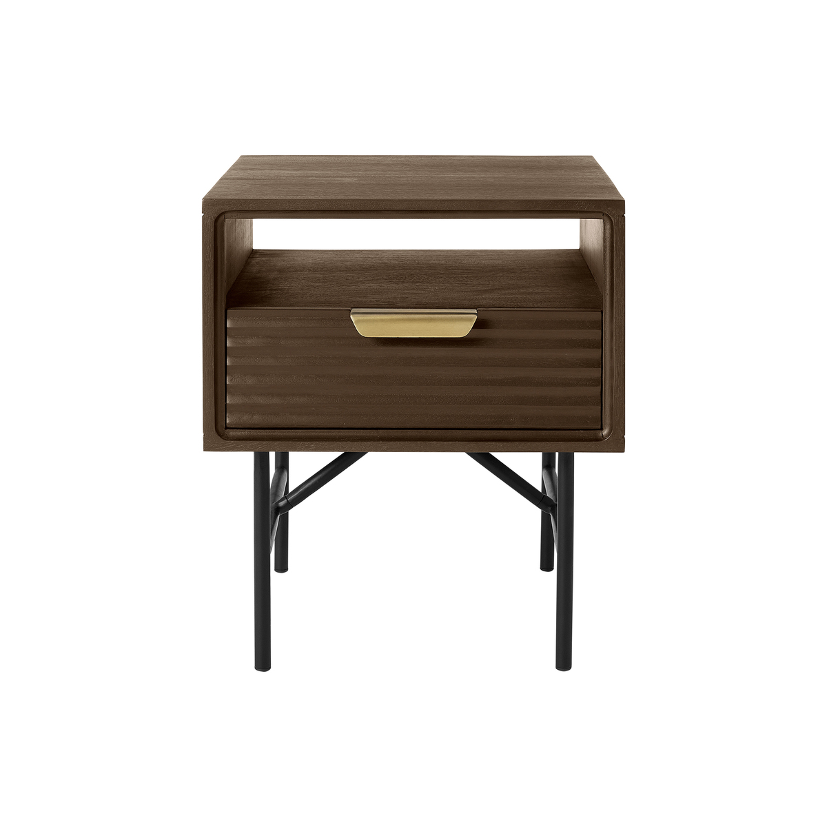 Haines Bedside Table, Mango Wood & Brass – image 2